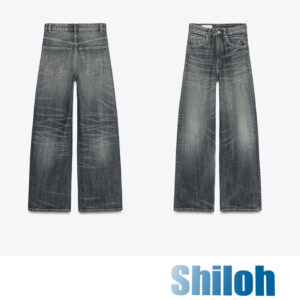 Women's Denim Straight-Leg Jeans with Sweet Bowknot Embroidery